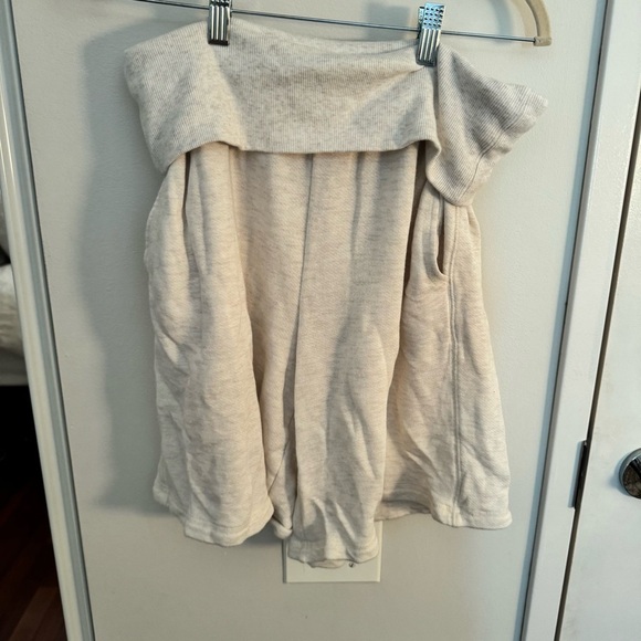 OFFLINE By Aerie Keep It 100 Terry Foldover Long Shorts - Oatmeal - Picture 4 of 6